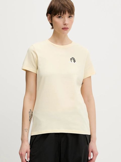 Mammut t-shirt bawełniany Massone damski kolor beżowy 1017-05244 - zdjęcie produktu nr 1