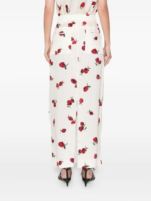 KHAITE Lucian maxi skirt - Neutrals