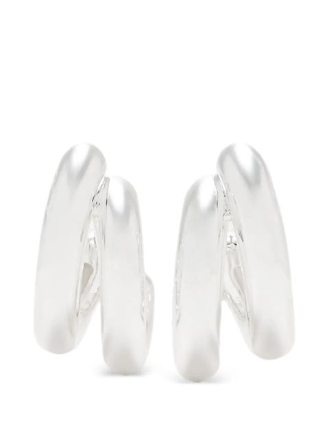 Jenny Bird Florence twisted hoop earrings - Silver - zdjęcie produktu nr 1