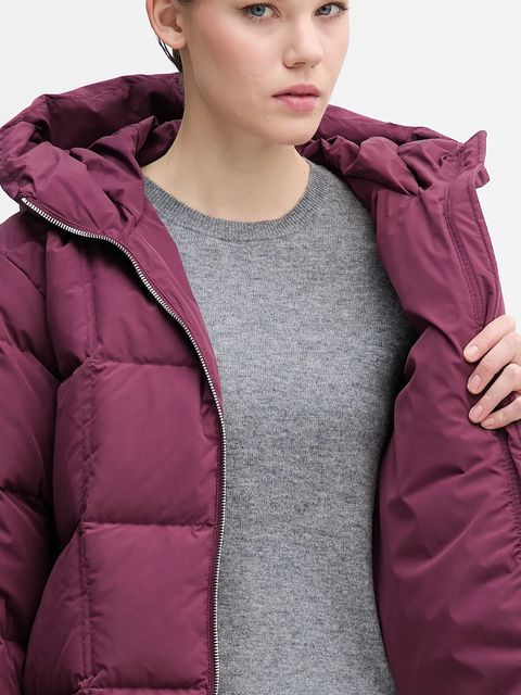 United Colors of Benetton kurtka puchowa kolor fioletowy zimowa oversize 22T6DN086