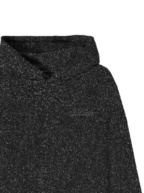 MC2 Saint Barth Mindy lurex hoodie - Black - zdjęcie produktu nr 2