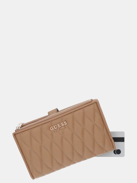 Guess portfel VALLA damski kolor brązowy SWQG81 22157