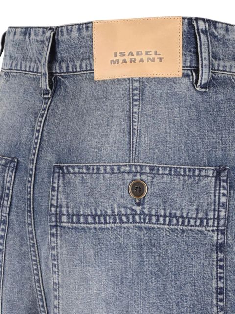 ISABEL MARANT pleated pocket shorts - Blue