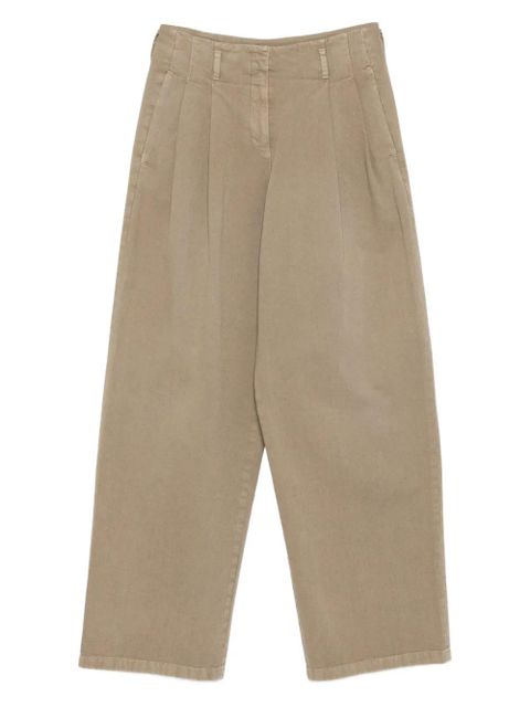 Golden Goose pleated wide-leg trousers - Green - zdjęcie produktu nr 1