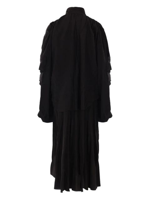 Balenciaga creased-effect silk dress - Black - zdjęcie produktu nr 2