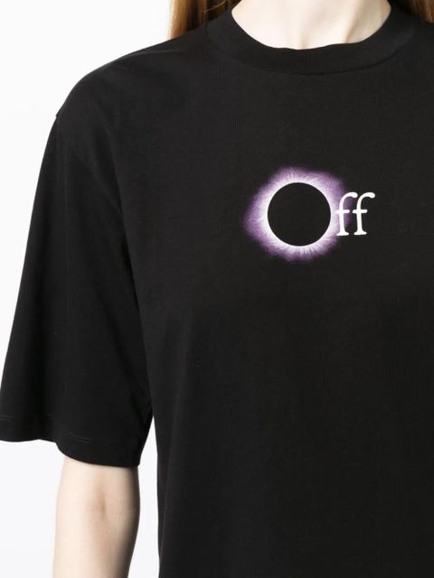 Off-White logo-print cotton T-shirt - Black