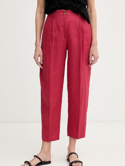 United Colors of Benetton spodnie damskie lniane - zdjęcie produktu nr 1