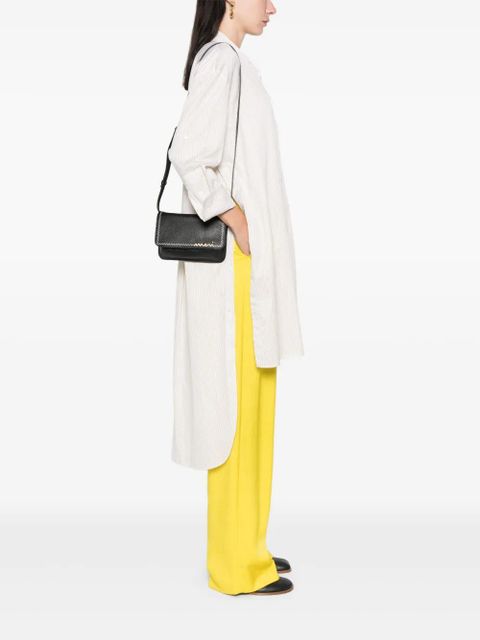 Marni logo-embroidered mini bag - Black