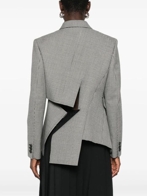Comme Des Garçons houndstooth panelled jacket - Black