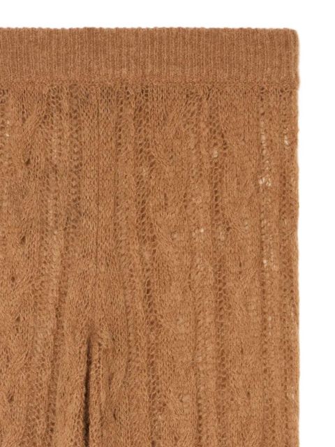 Alanui Desert Drift cable-knit trousers - Brown