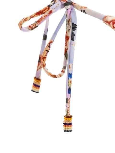 Agua By Agua Bendita Alegria floral-print beaded-detail bikini bottoms - Neutrals - zdjęcie produktu nr 2