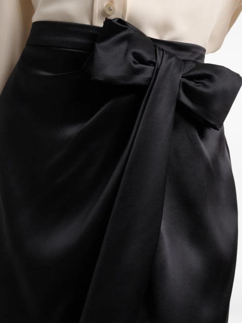 Valentino Garavani bow draped midi skirt - Black - zdjęcie produktu nr 2
