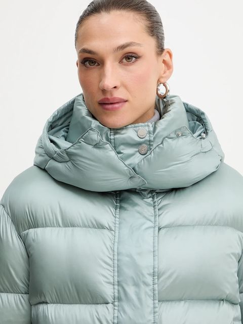 Patrizia Pepe kurtka puchowa damska kolor turkusowy 2O0050.A9M0