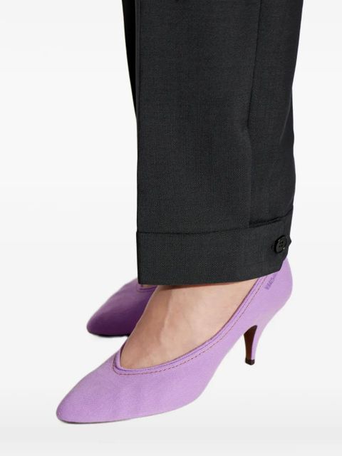 Versace 70mm leather heeled pumps - Purple