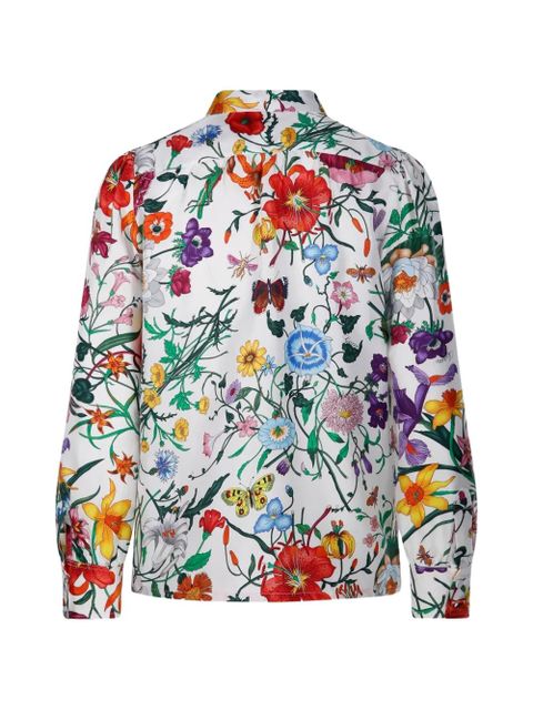 Gucci floral-print shirt - White - zdjęcie produktu nr 2
