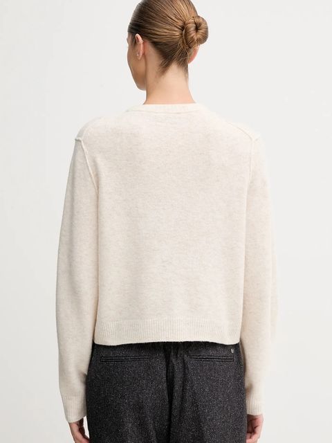 OUI kardigan z wełną damski kolor beżowy 94462 - zdjęcie produktu nr 2