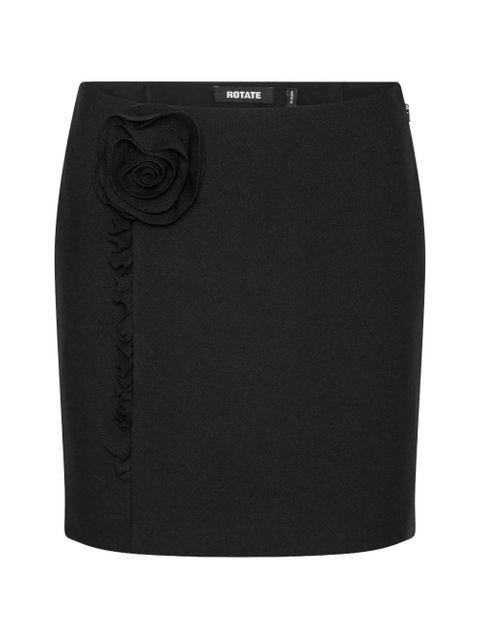 ROTATE BIRGER CHRISTENSEN crepe flower mini skirt - Black - zdjęcie produktu nr 1