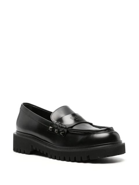 Valentino Garavani Rockstud-embellished leather loafers - Black - zdjęcie produktu nr 2