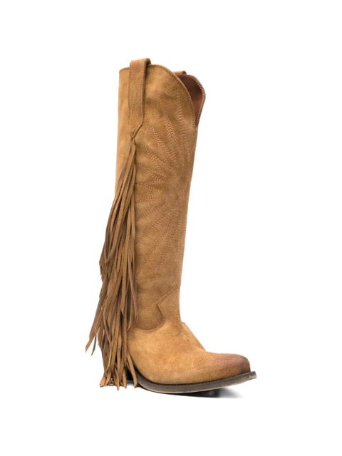 Golden Goose fringed embroidered boots - Brown - zdjęcie produktu nr 2