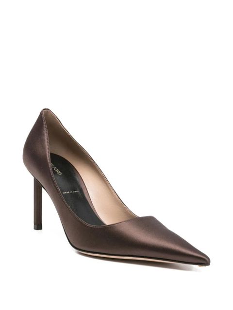TOM FORD 80mm pointed-toe satin pumps - Brown - zdjęcie produktu nr 2