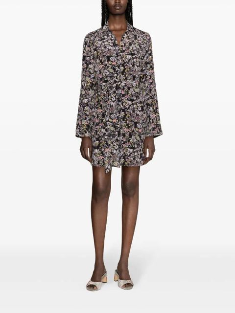 Zadig&Voltaire botanical-print silk shirtdress - Black - zdjęcie produktu nr 2