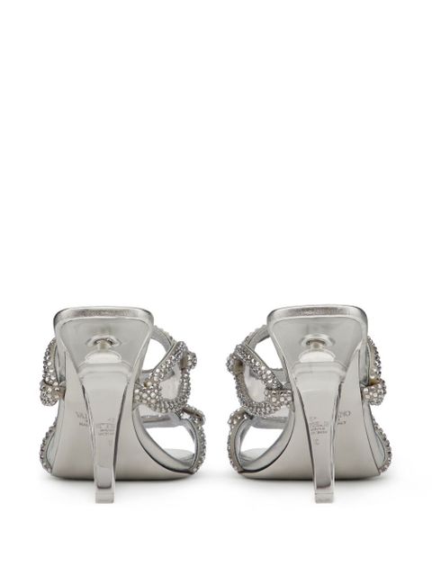 Valentino Garavani 100mm Chain 1967 sandals - Silver