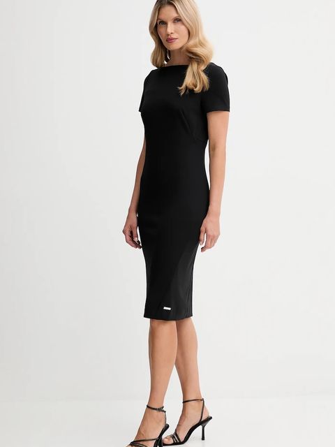 Calvin Klein sukienka kolor czarny mini prosta LV044D063G