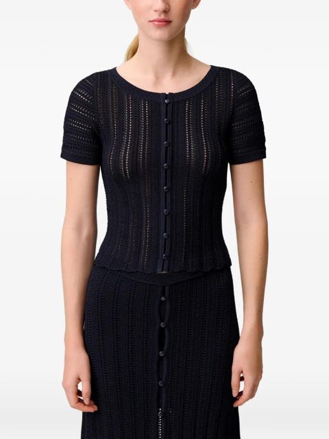 Claudie Pierlot buttoned knit cardigan - Blue