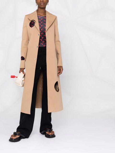 Off-White Meteor belted trench coat - Neutrals