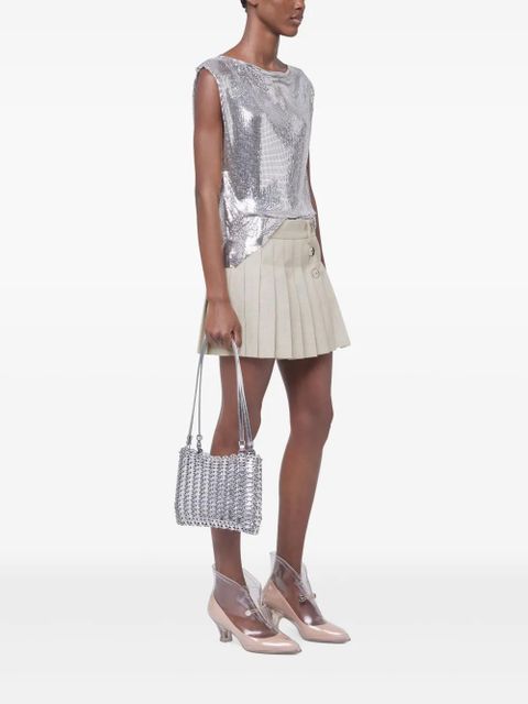 Rabanne pleated mini skirt - Neutrals - zdjęcie produktu nr 2