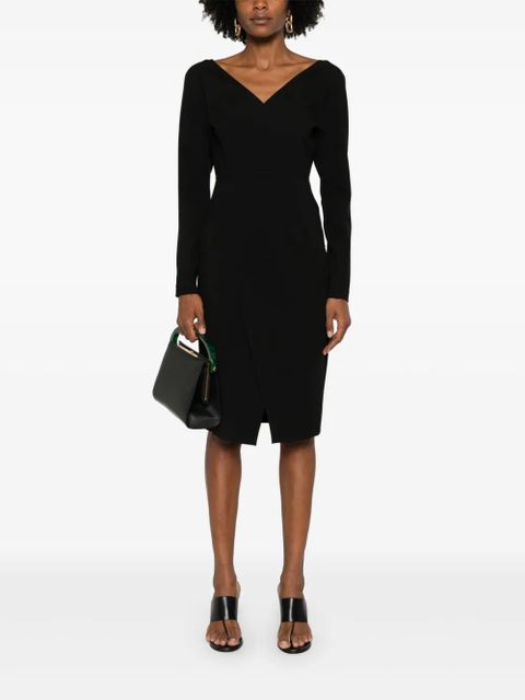 FENDI long-sleeve midi dress - Black - zdjęcie produktu nr 2