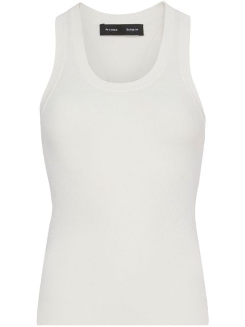 Proenza Schouler Matte knitted tank top - White - zdjęcie produktu nr 1