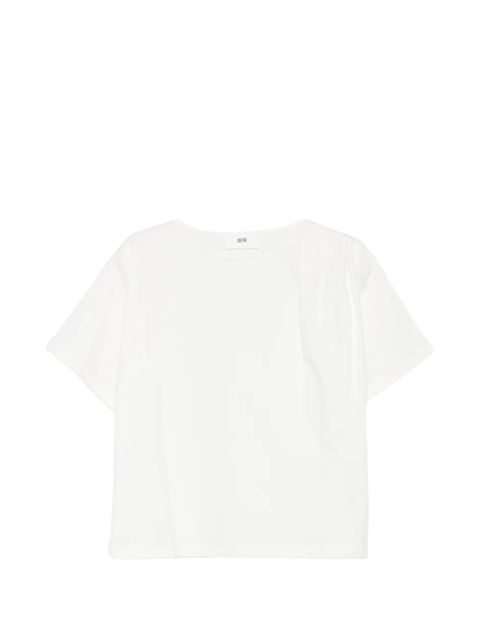 SOLOTRE gathered-trim T-shirt - Neutrals - zdjęcie produktu nr 1