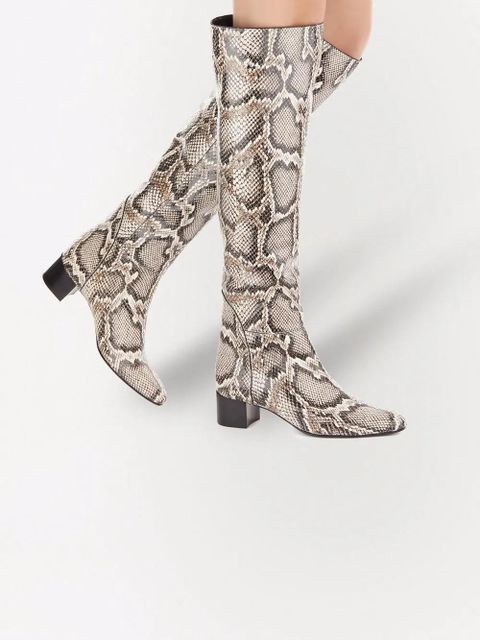 Giuseppe Zanotti Doreen snakeskin-effect boots - Brown