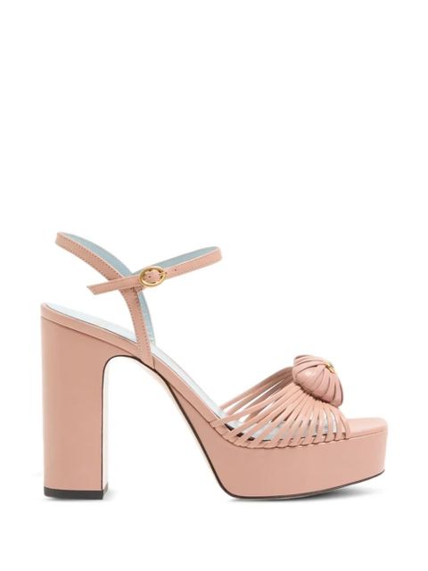 Valentino Garavani Coeur Royal flower platform sandals - Pink - zdjęcie produktu nr 1