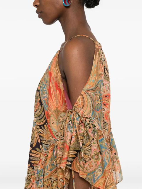 ETRO paisley-pattern mini dress - Orange