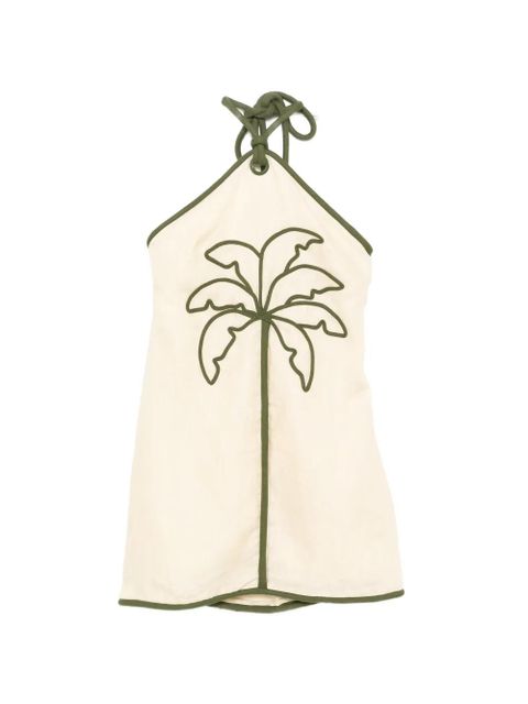 FARM Rio tree-embroidered mini dress - Neutrals - zdjęcie produktu nr 1