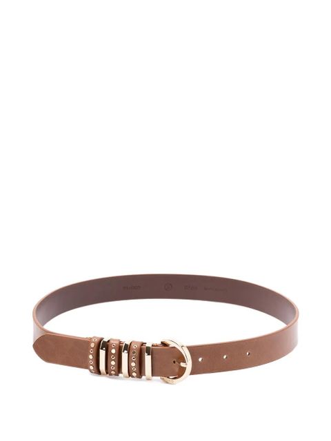 PINKO studded buckle belt - Brown - zdjęcie produktu nr 1