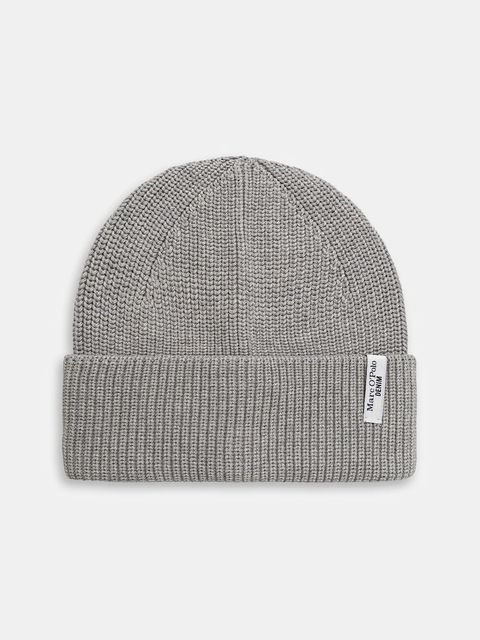 Marc O'Polo czapka bawełniana kolor szary 5000007169 - zdjęcie produktu nr 1