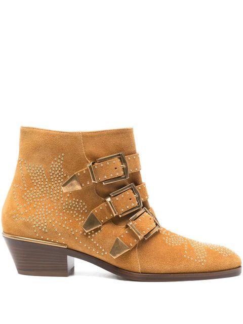 Chloé 50mm buckled studded boots - Neutrals - zdjęcie produktu nr 1