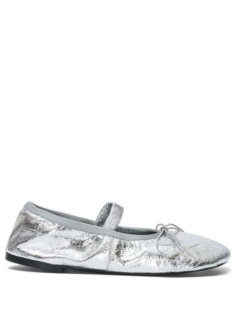 Proenza Schouler Glove Mary Jane leather ballerina - Silver - zdjęcie produktu nr 1
