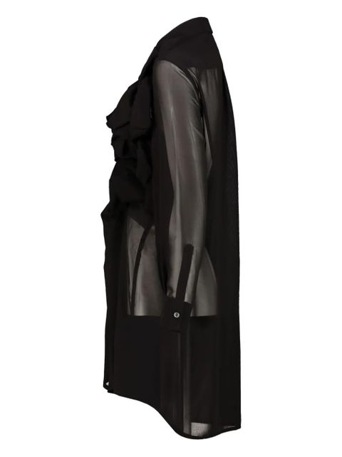 Comme Des Garçons ruffled woven shirt - Black