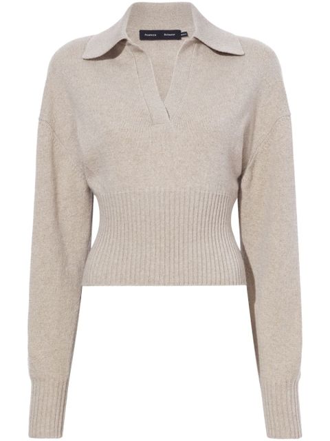 Proenza Schouler Jeanne cashmere polo jumper - Neutrals - zdjęcie produktu nr 1