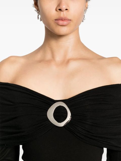 MANURÍ Amara Buckle 2.6 maxi dress - Black