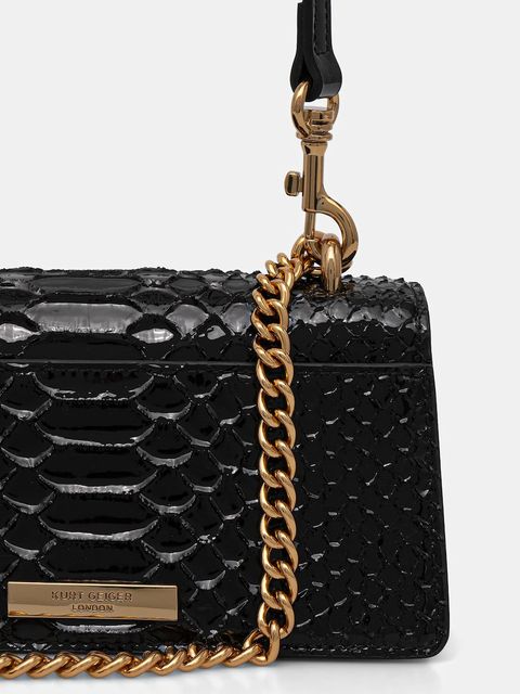 Kurt Geiger London torebka skórzana SHOREDITCH kolor czarny 4998200719