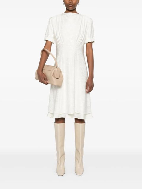 Jil Sander jacquard short-sleeve dress - Neutrals - zdjęcie produktu nr 2