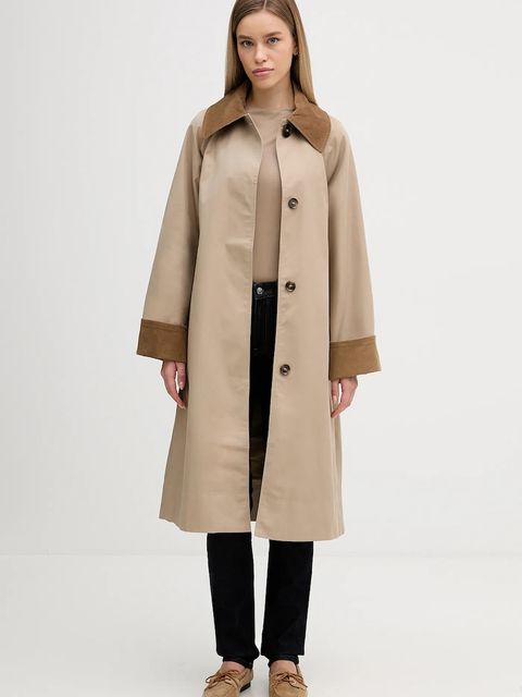 Barbour płaszcz Reagan kolor beżowy LSP0273 - zdjęcie produktu nr 2