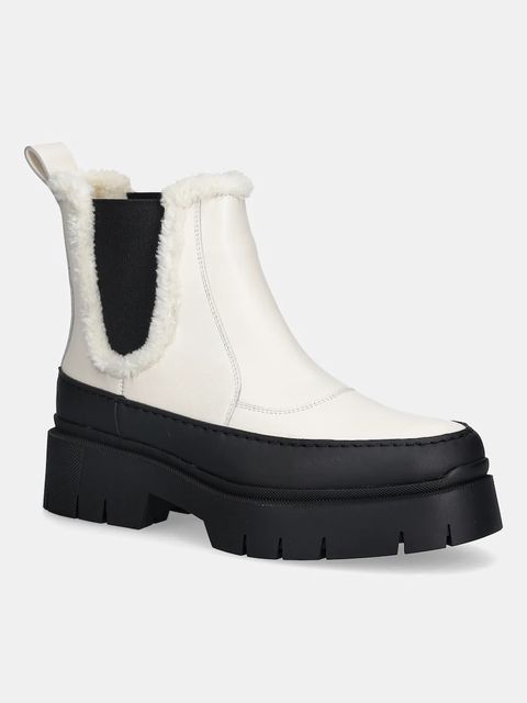 HUGO botki Kris damskie kolor beżowy na platformie ocieplone 50548203 - zdjęcie produktu nr 1