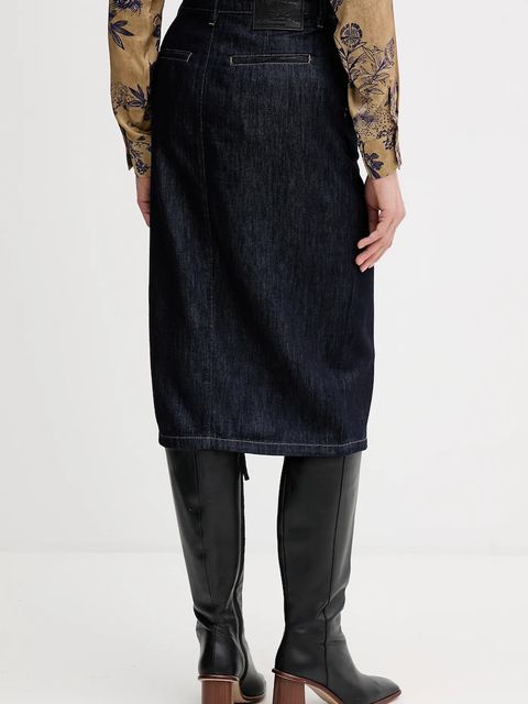 Sisley spódnica jeansowa kolor granatowy midi prosta 447ZL002U - zdjęcie produktu nr 2