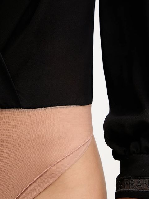 Elisabetta Franchi body damska kolor czarny gładka CB00651E3